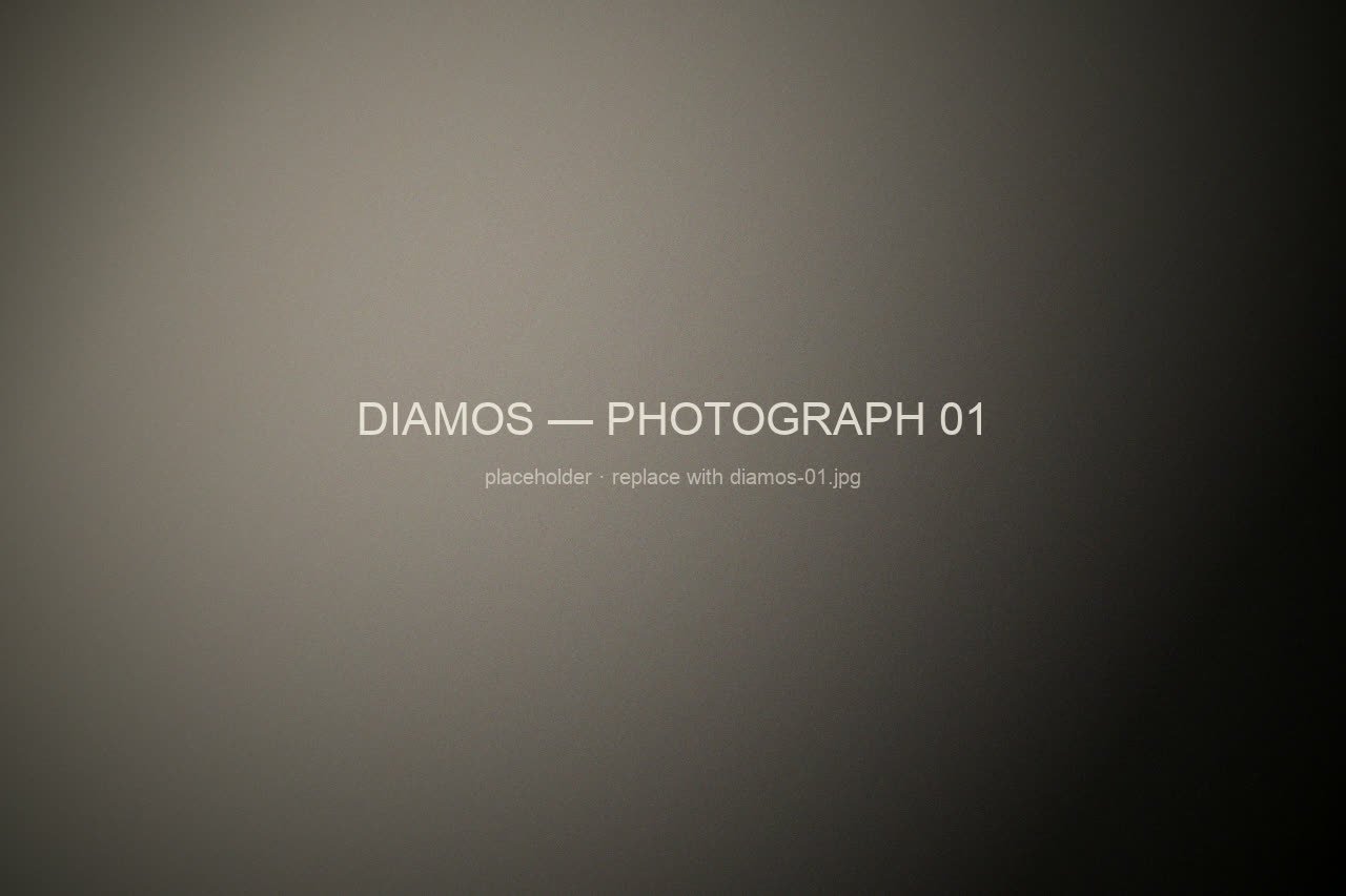 Diamos campaign photograph 01 — placeholder, final image coming soon