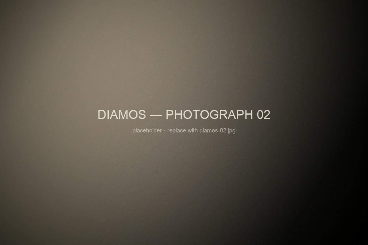 Diamos campaign photograph 02 — placeholder, final image coming soon