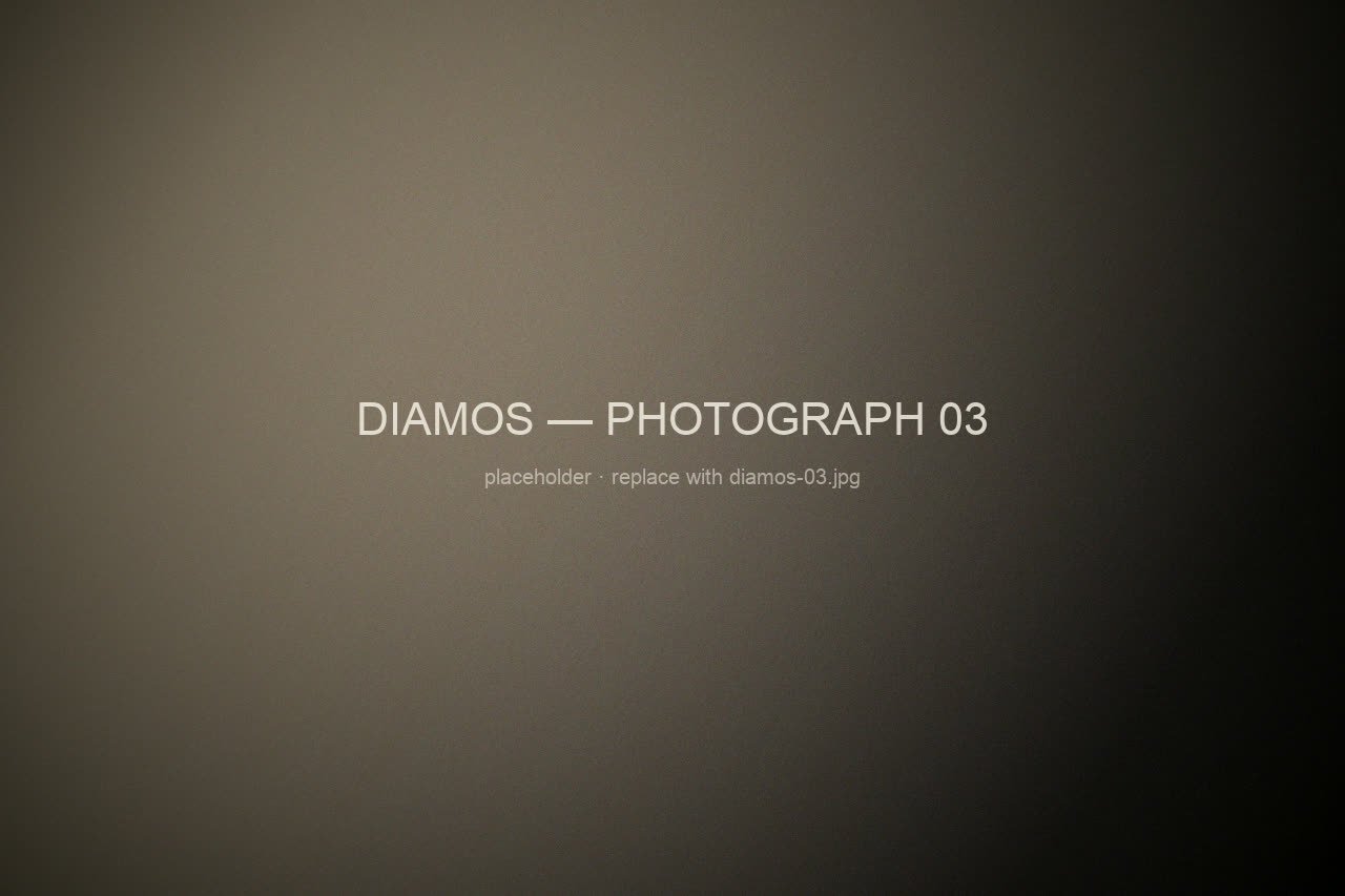 Diamos campaign photograph 03 — placeholder, final image coming soon